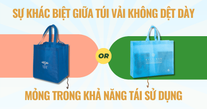 Sự Khác Biệt Giữa Túi Vải Không Dệt Dày Và Mỏng Trong Khả Năng Tái Sử Dụng