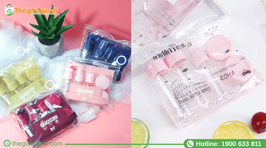 Bộ chiết mỹ phẩm nhỏ gọn đựng trong túi Bộ chiết mỹ phẩm nhỏ gọn đựng trong túi