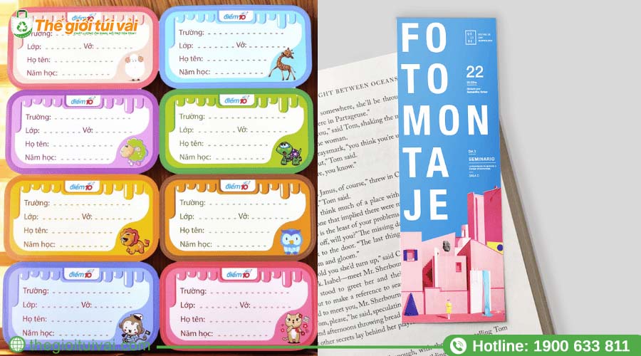 Bộ sticker dán vở, bookmark mang màu sắc thương hiệu học viện Bộ sticker dán vở, bookmark mang màu sắc thương hiệu học viện