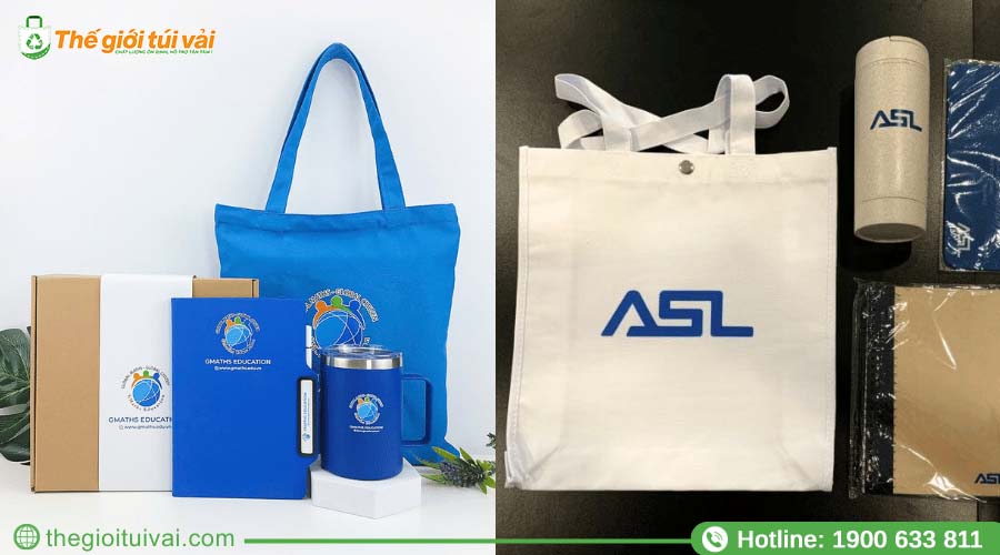 Bộ túi vải đựng quà welcome kit du lịch độc đáo Bộ túi vải đựng quà welcome kit du lịch độc đáo