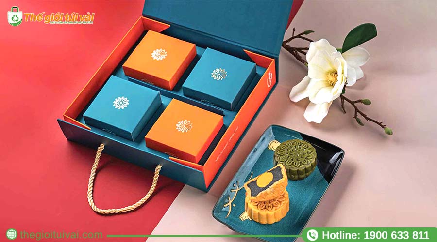 Bao bì Trung Thu tối giản phối màu nhã nhặn