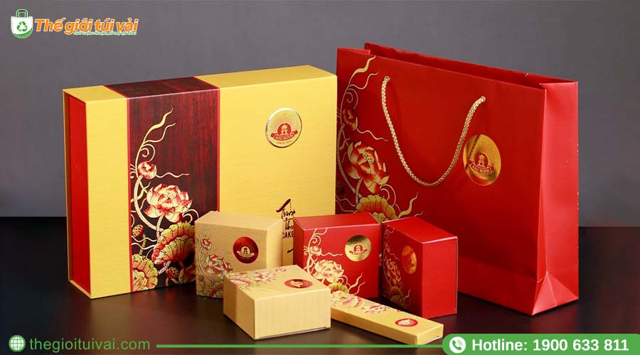 Bộ nhận diện thương hiệu bánh Trung Thu phối màu đồng bộ