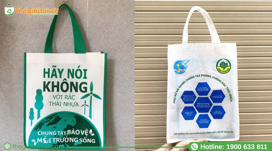 Các mẫu túi vải không dệt thiết kế thông điệp ấn tượng