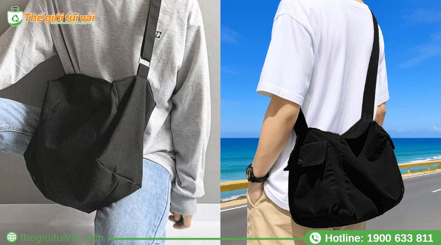 Dây đeo bản rộng, phối cùng logo nhỏ trên thân túi Dây đeo bản rộng, phối cùng logo nhỏ trên thân túi