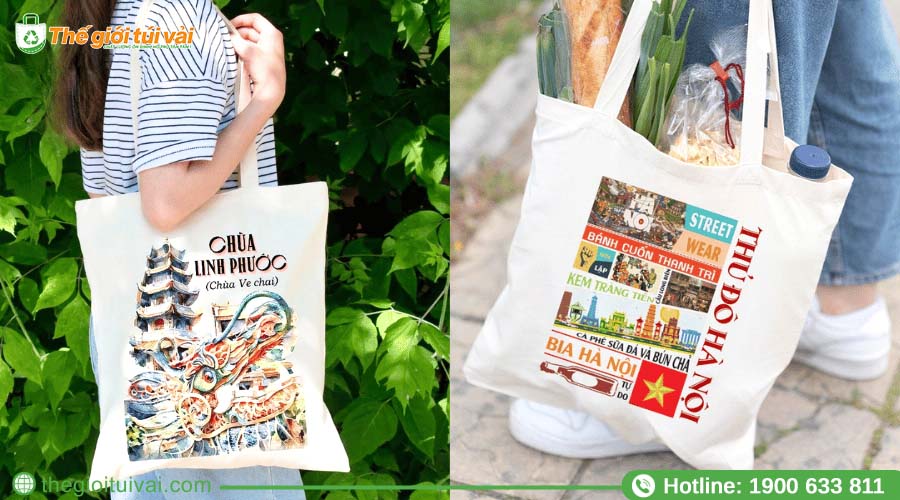 Mẫu túi canvas kích cỡ phù hợp ngành du lịch