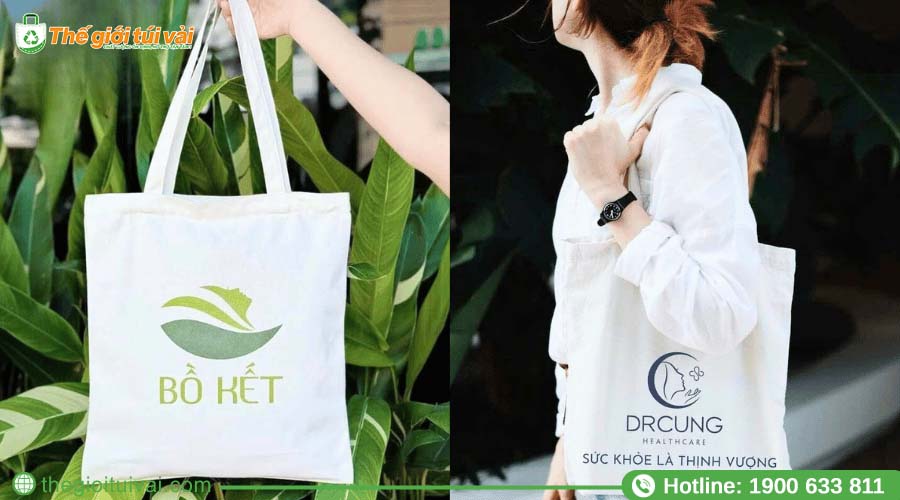 Mẫu túi canvas kích cỡ phù hợp ngành mỹ phẩm