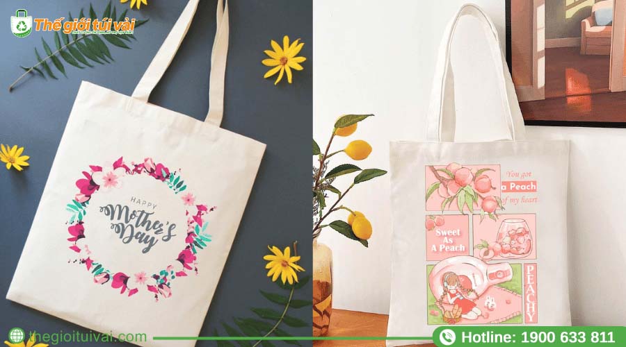Mẫu túi canvas thiết kế nhẹ nhàng dành riêng cho phái nữ