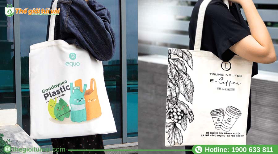 Mẫu túi vải canvas trong chiến dịch marketing Mẫu túi vải canvas trong chiến dịch marketing