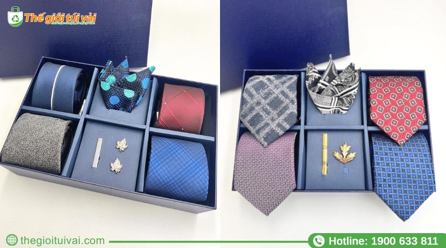 Set quà tặng cà vạt đi kèm dành cho khách hàng khi mua vest Set quà tặng cà vạt đi kèm dành cho khách hàng khi mua vest