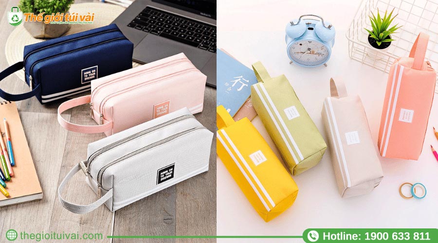 Màu sắc đa dạng của túi vải đựng bút Màu sắc đa dạng của túi vải đựng bút