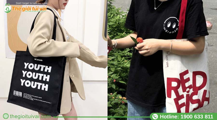 Túi tote canvas thiết kế tối giản, đẹp mắt Túi tote canvas thiết kế tối giản, đẹp mắt
