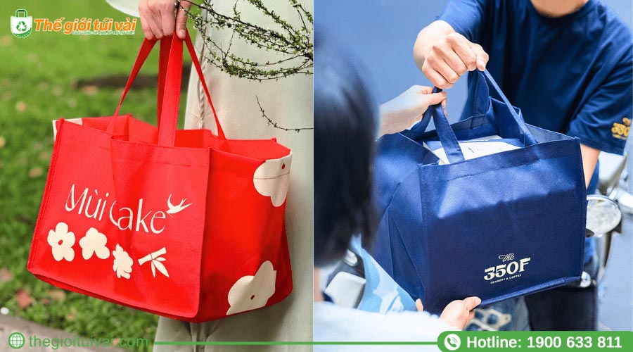 Màu sắc túi vải đựng hộp bánh kem được ưa chuộng Màu sắc túi vải đựng hộp bánh kem được ưa chuộng