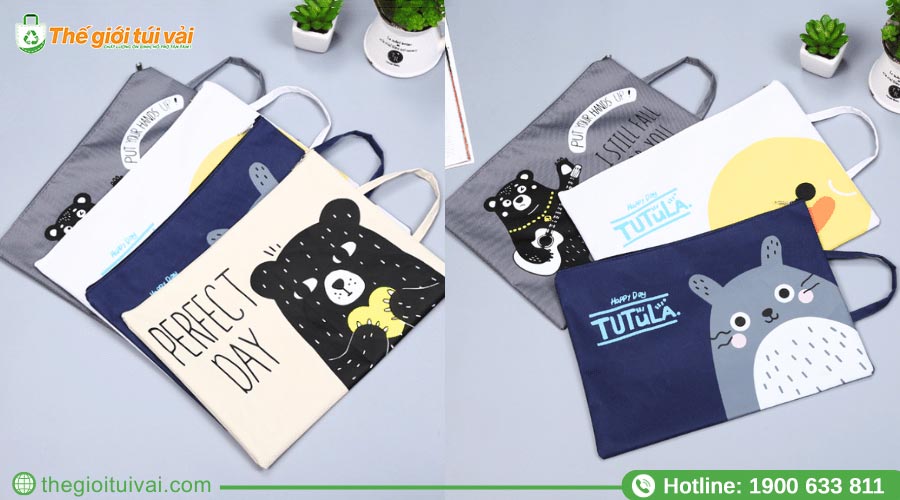 Ý tưởng thiết kế túi vải đựng hồ sơ đẹp mắt