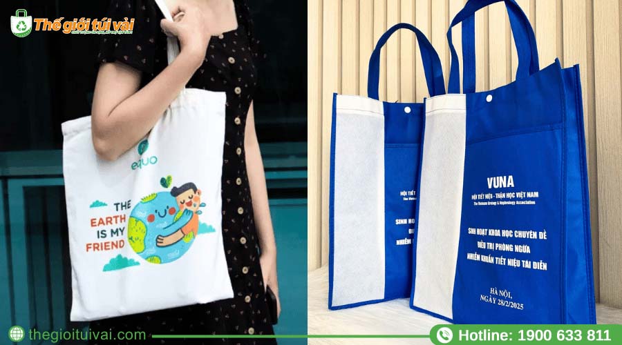 Túi vải đựng quà tặng đẹp mắt và thân thiện với môi trường Túi vải đựng quà tặng đẹp mắt và thân thiện với môi trường