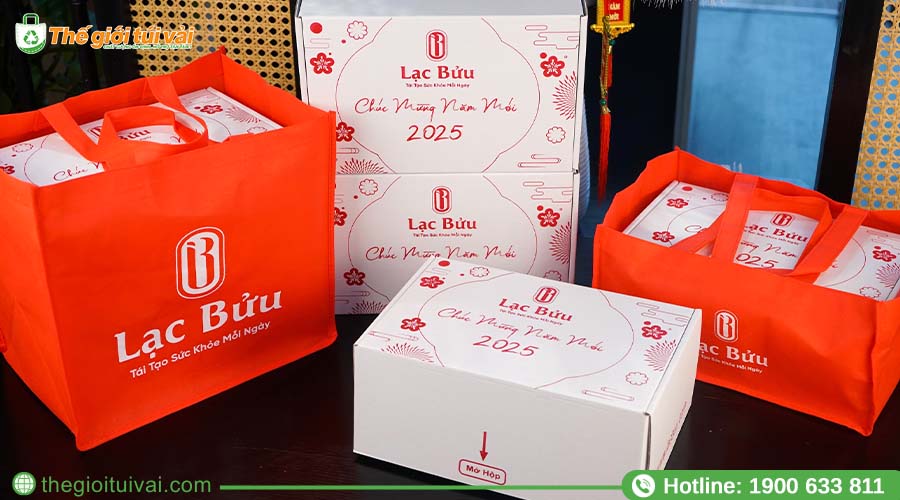 Túi vải không dệt được sử dụng để đựng các vật dụng khác nhau