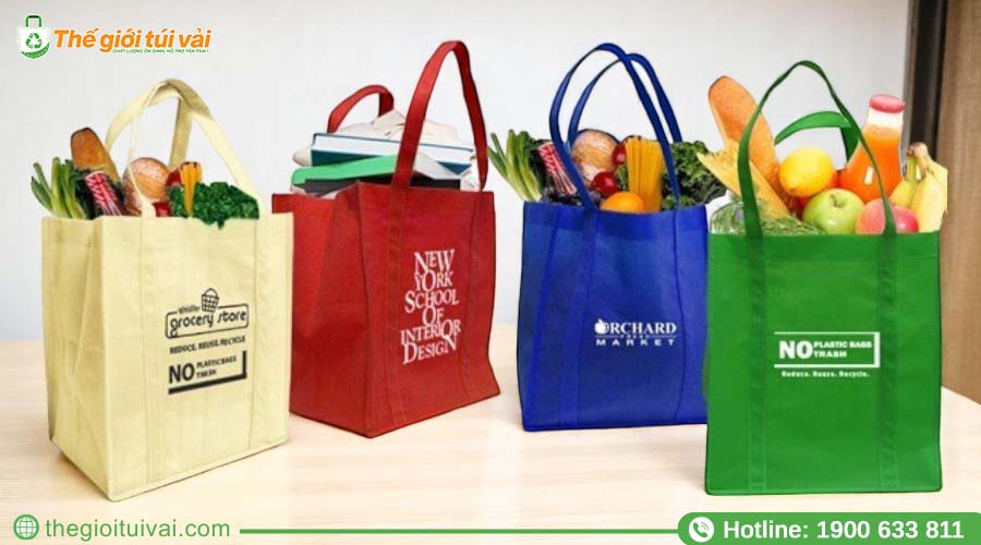 Túi vải không dệt đựng quá nhiều đồ Túi vải không dệt đựng quá nhiều đồ