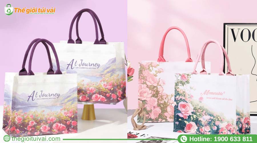 Túi vải quà tặng in ấn đẹp mắt, sang trọng cao cấp Túi vải quà tặng in ấn đẹp mắt, sang trọng cao cấp