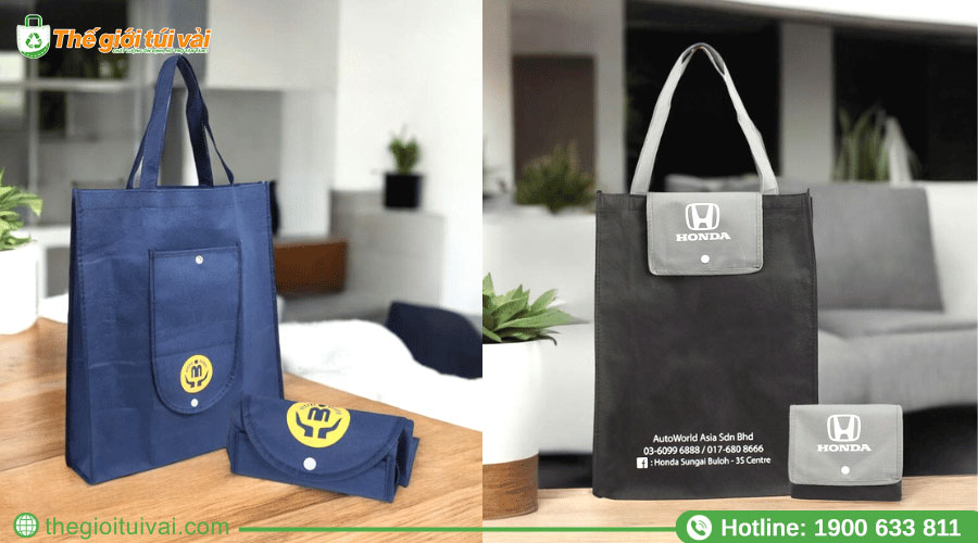 Túi vải không dệt gấp gọn đa dạng mẫu mã, dễ bỏ túi Túi vải không dệt gấp gọn đa dạng mẫu mã, dễ bỏ túi