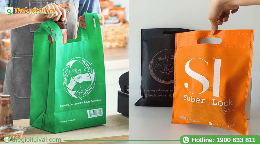 Túi vải không dệt bền bỉ, có thể tái sử dụng nhiều lần Túi vải không dệt bền bỉ, có thể tái sử dụng nhiều lần