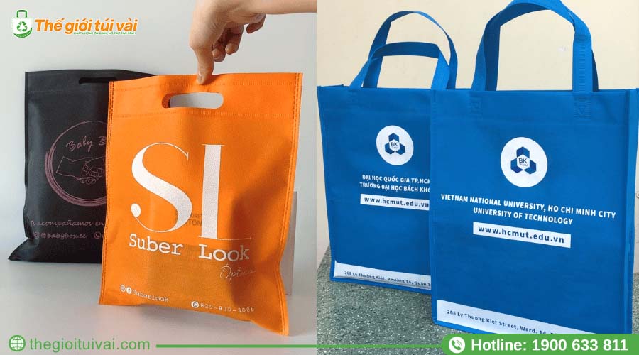 Túi vải không dệt chắc chắn với logo thương hiệu nổi bật Túi vải không dệt chắc chắn với logo thương hiệu nổi bật