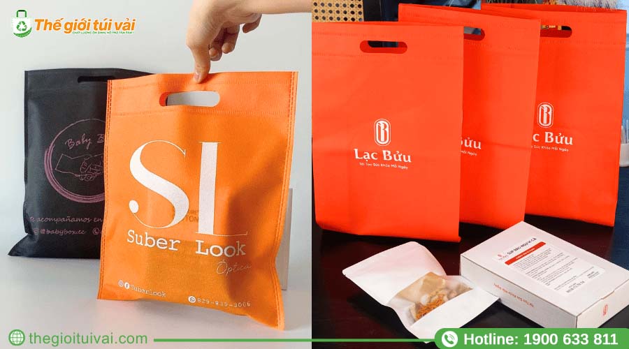 Túi vải không dệt ép nhiệt đục lỗ xoài Túi vải không dệt ép nhiệt đục lỗ xoài