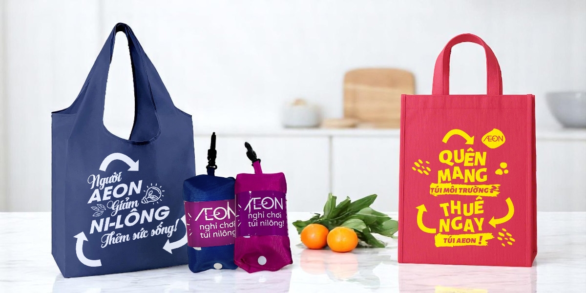 TÚI DÙ GẤP GỌN & TÚI VẢI KHÔNG DỆT - SIÊU THỊ AEON