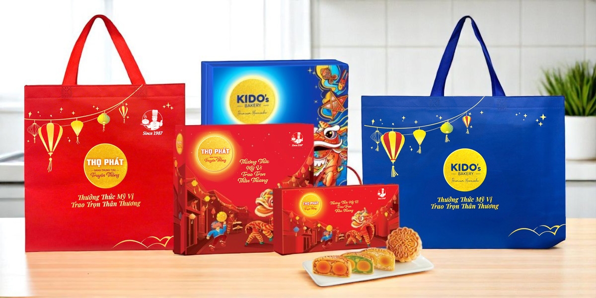 TÚI VẢI KHÔNG DỆT ĐỰNG BÁNH TRUNG THU - KIDO