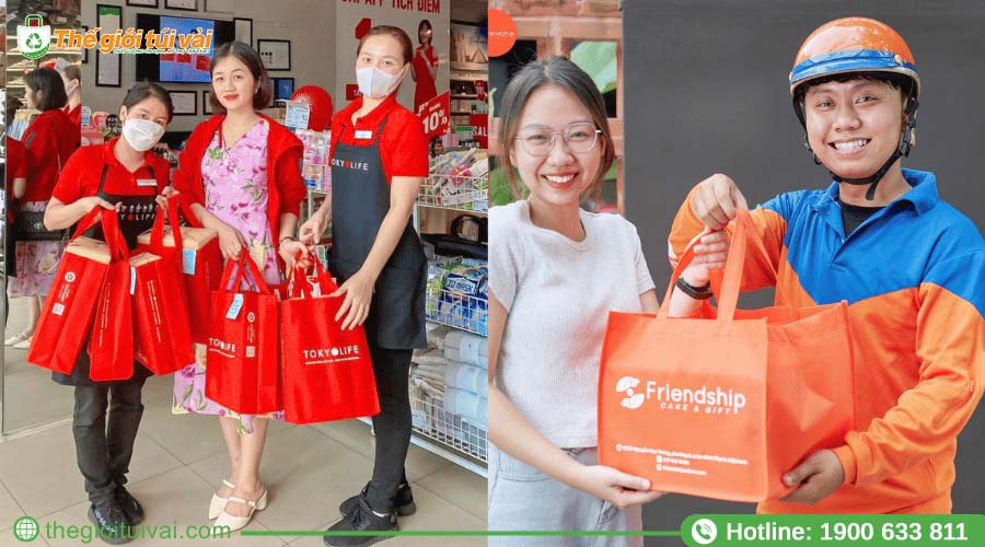 Biến túi vải không dệt thành bảng quảng cáo di động Biến túi vải không dệt thành bảng quảng cáo di động