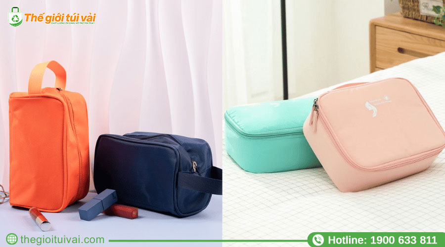 Túi vải dù kèm bộ sản phẩm mỹ phẩm mini Túi vải dù kèm bộ sản phẩm mỹ phẩm mini