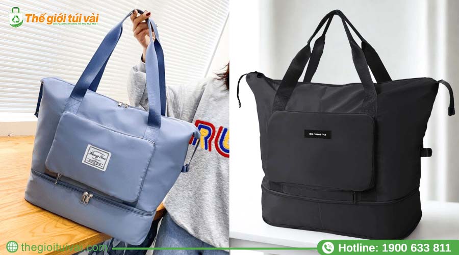 Túi vải dù được thiết kế tiện lợi, có khóa kéo chống nước Túi vải dù được thiết kế tiện lợi, có khóa kéo chống nước