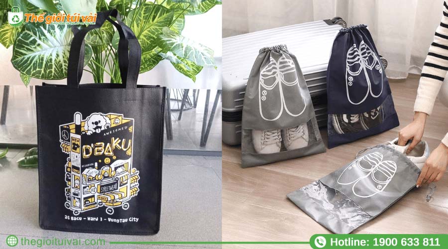 Sử dụng túi vải không dệt để đựng quần áo, giày dép thể thao Sử dụng túi vải không dệt để đựng quần áo, giày dép thể thao