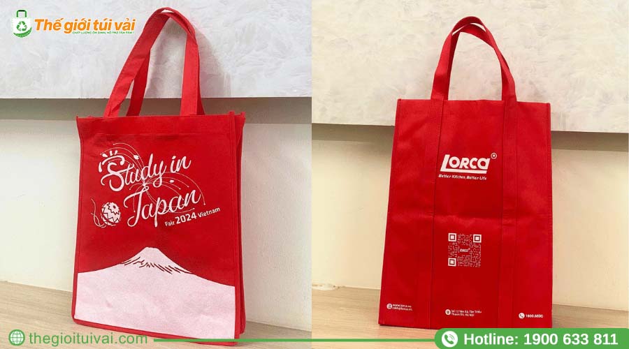Túi vải không dệt thiết kế đựng tài liệu chào mừng khách hàng Túi vải không dệt thiết kế đựng tài liệu chào mừng khách hàng