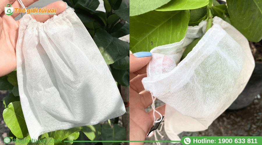 Túi bọc trái cây có dây rút dễ dàng đóng mở 
