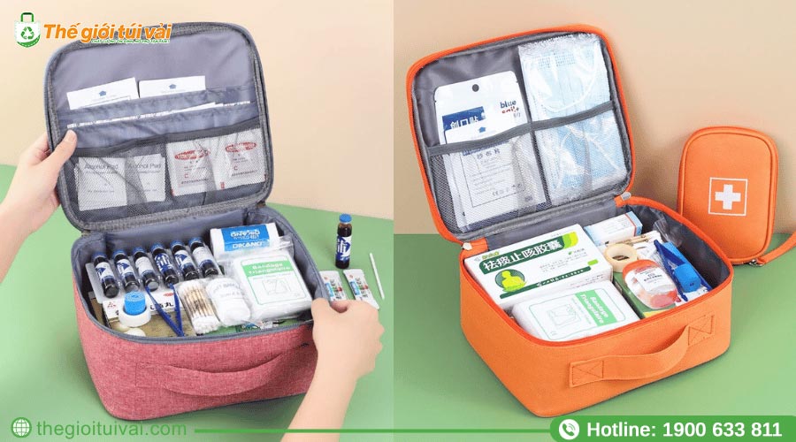 Túi đựng đồ y tế dạng nhiều ngăn giúp phân loại dễ dàng