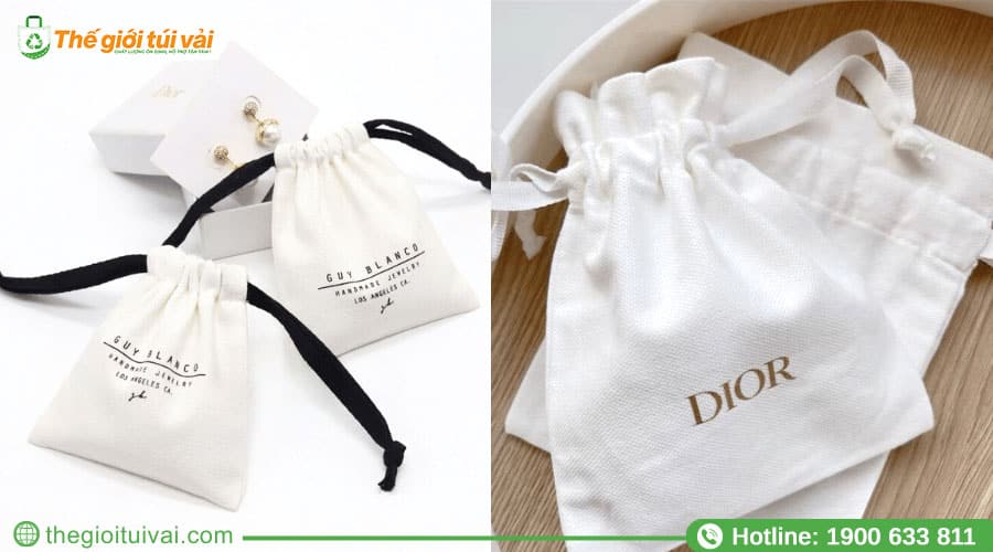 Túi đựng nữ trang vải canvas