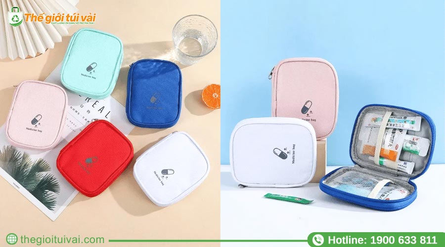 Túi đựng thuốc y tế chất liệu vải dù bền chắc