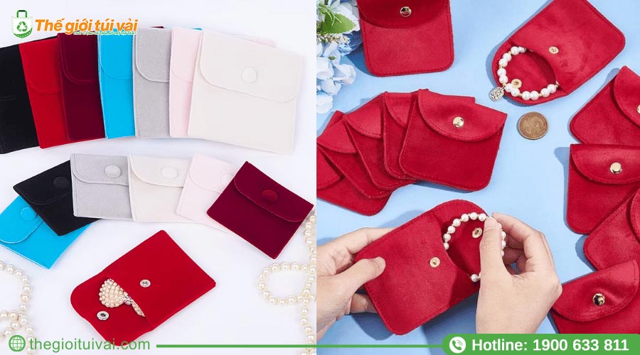 Túi vải có nắp đậy giúp bảo vệ trang sức tốt hơn