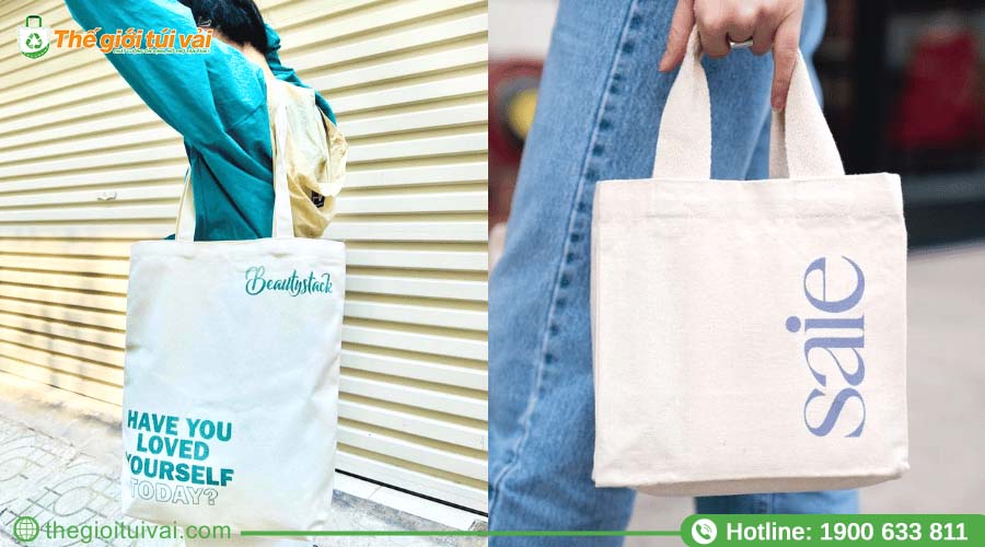 Mẫu túi vải canvas in lụa đẹp mắt Mẫu túi vải canvas in lụa đẹp mắt