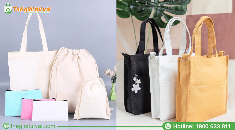 Chất liệu túi vải canvas chắc chắn, đường may tỉ mỉ Chất liệu túi vải canvas chắc chắn, đường may tỉ mỉ