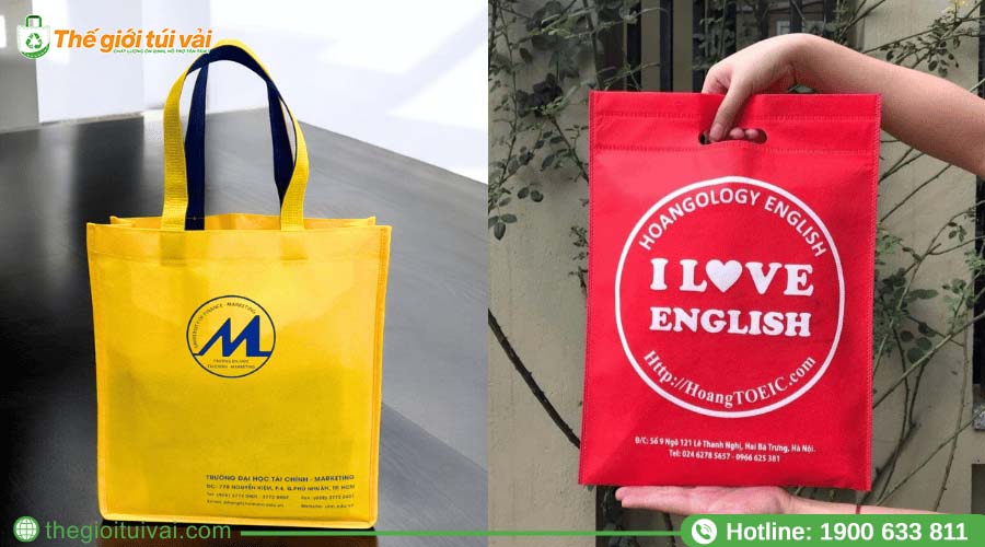 Logo in trên túi vải không dệt rõ nét, đúng màu Logo in trên túi vải không dệt rõ nét, đúng màu
