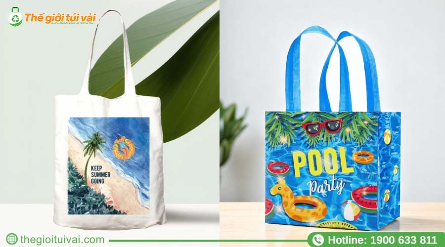 Túi vải thiết kế in ấn thông tin bắt mắt, độc đáo Túi vải thiết kế in ấn thông tin bắt mắt, độc đáo