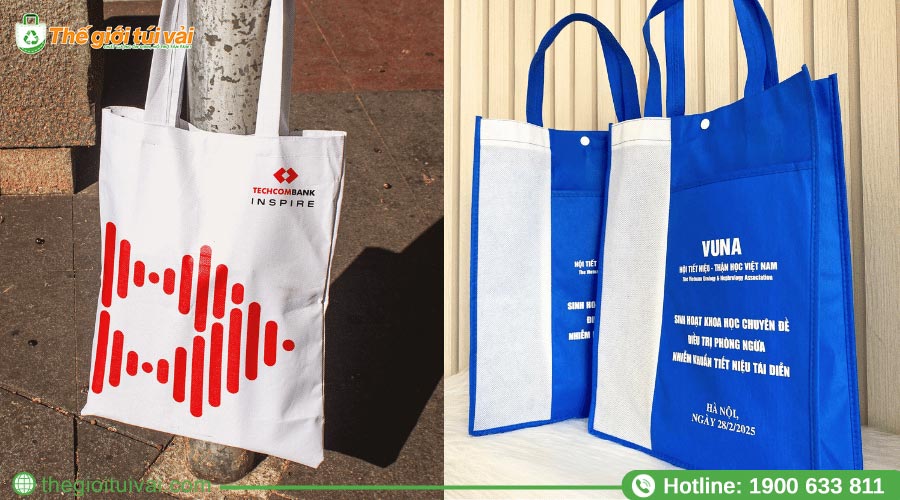 Túi vải đựng tài liệu có quai xách, in logo sự kiện Túi vải đựng tài liệu có quai xách, in logo sự kiện