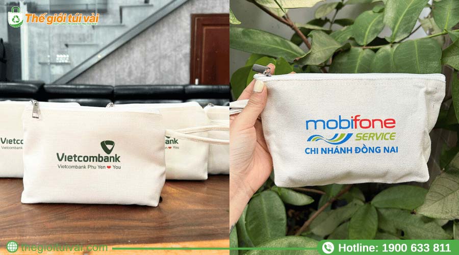 Ví canvas in logo đồng bộ nhận diện thương hiệu Ví canvas in logo đồng bộ nhận diện thương hiệu