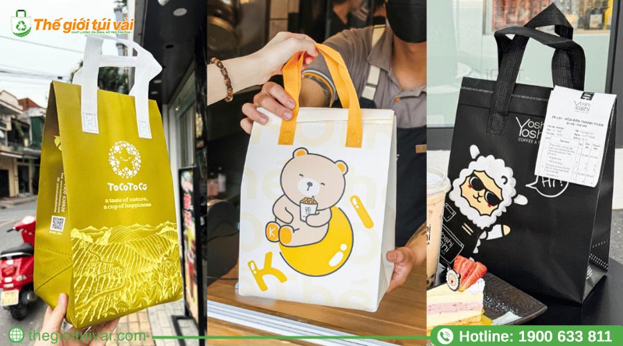 Túi vải không dệt giữ nhiệt phù hợp ngành F&B Túi vải không dệt giữ nhiệt phù hợp ngành F&B