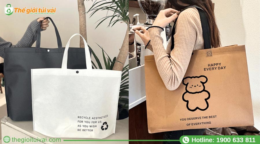 Kiểu dáng túi vải không dệt phổ biến trong ngành mỹ phẩm Kiểu dáng túi vải không dệt phổ biến trong ngành mỹ phẩm
