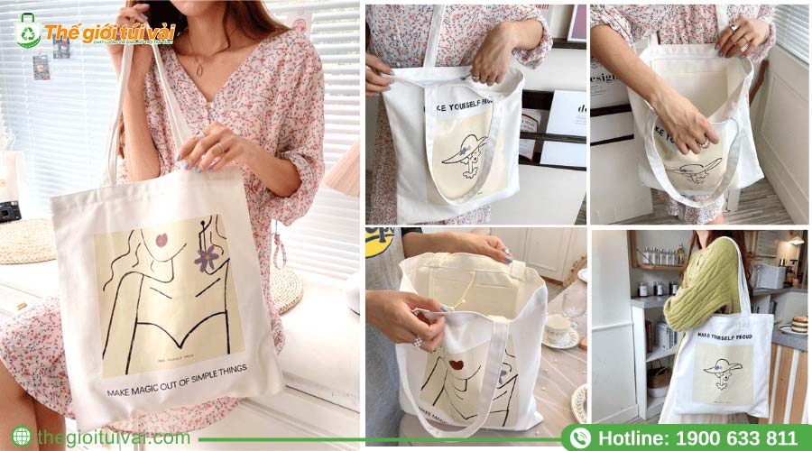 Mẫu túi vải canvas thiết kế theo yêu cầu khách hàng Mẫu túi vải canvas thiết kế theo yêu cầu khách hàng