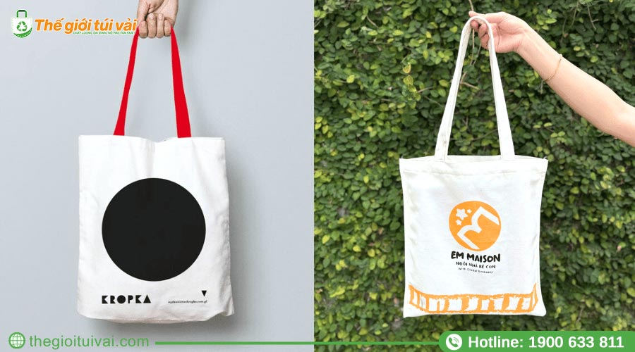 Túi canvas in logo thương hiệu bằng công nghệ in lụa Túi canvas in logo thương hiệu bằng công nghệ in lụa