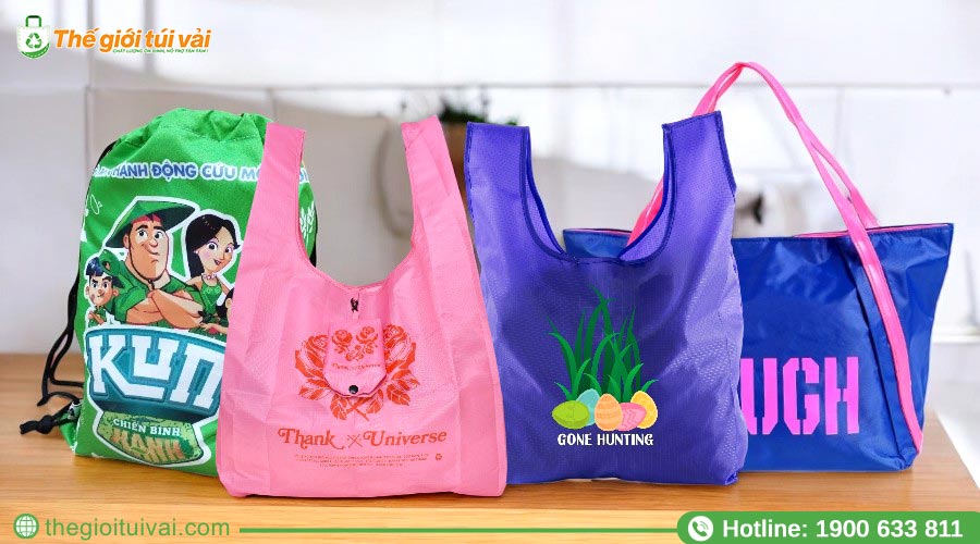 In chuyển nhiệt túi vải dù sắc nét, sinh động In chuyển nhiệt túi vải dù sắc nét, sinh động