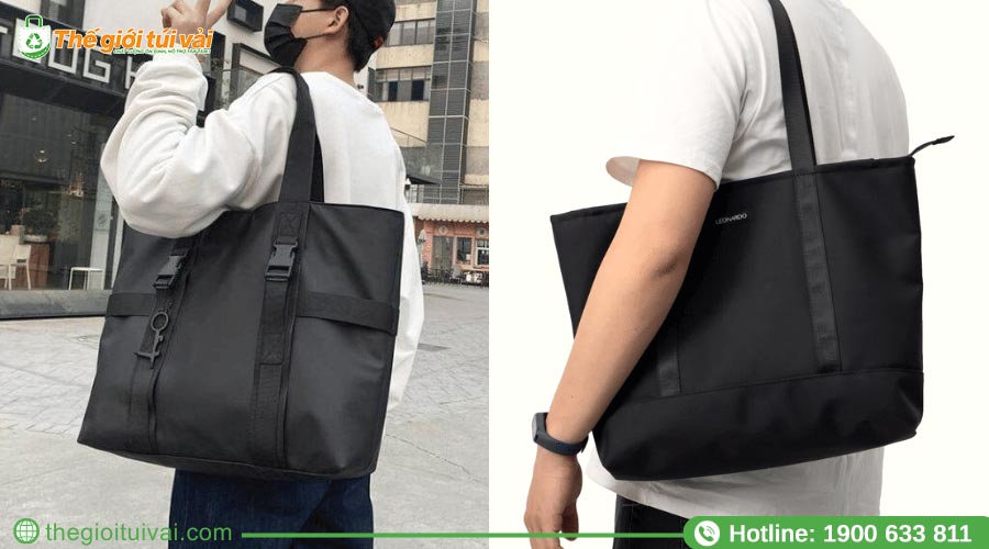 Mẫu túi xách nam vải dù tinh tế Mẫu túi xách nam vải dù tinh tế