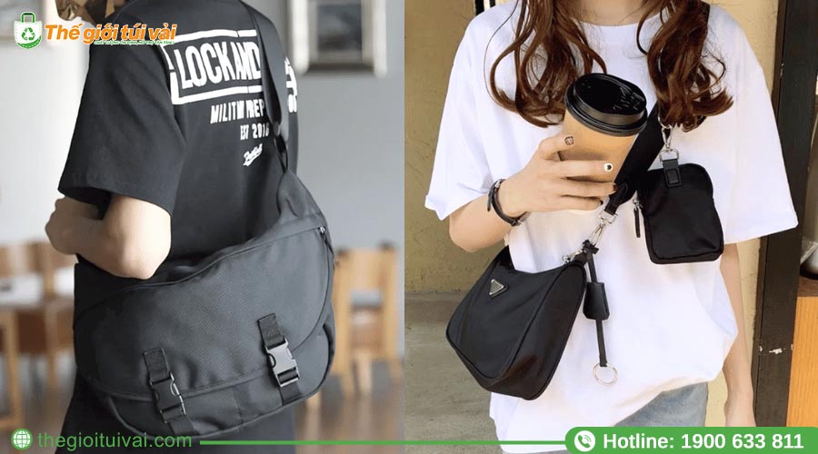 Túi đeo chéo vải dù cao cấp thiết kế hợp thời trang Túi đeo chéo vải dù cao cấp thiết kế hợp thời trang